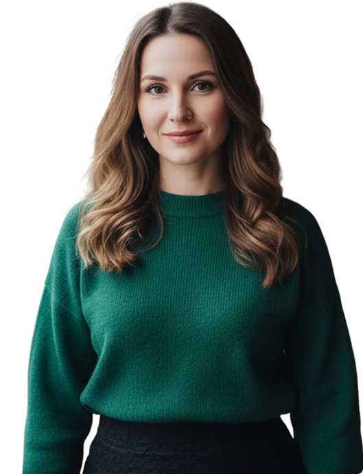 Девушка в зеленом свитере
